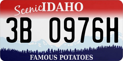 ID license plate 3B0976H