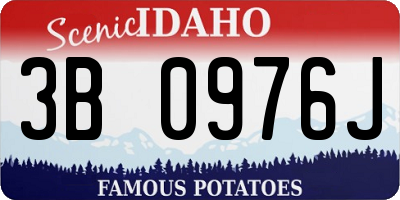 ID license plate 3B0976J
