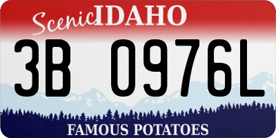ID license plate 3B0976L