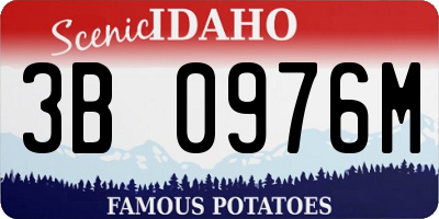 ID license plate 3B0976M