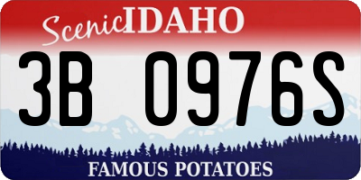 ID license plate 3B0976S