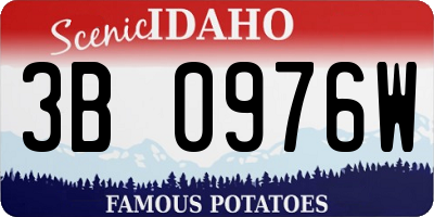 ID license plate 3B0976W