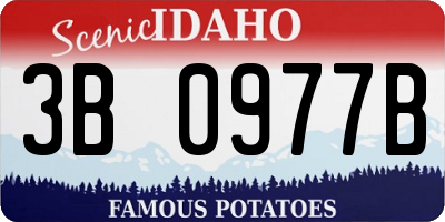 ID license plate 3B0977B