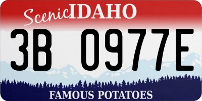 ID license plate 3B0977E