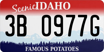 ID license plate 3B0977G