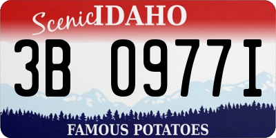 ID license plate 3B0977I