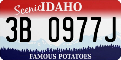 ID license plate 3B0977J