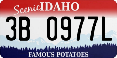 ID license plate 3B0977L