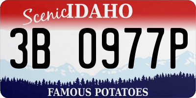 ID license plate 3B0977P