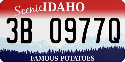 ID license plate 3B0977Q