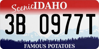 ID license plate 3B0977T