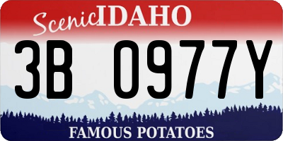 ID license plate 3B0977Y