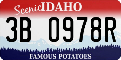 ID license plate 3B0978R