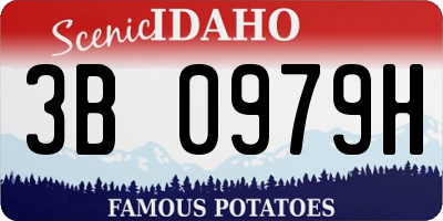 ID license plate 3B0979H