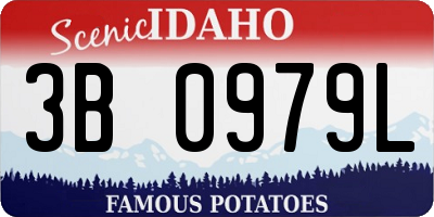 ID license plate 3B0979L