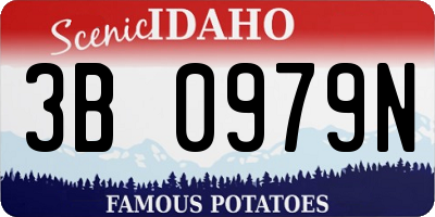 ID license plate 3B0979N