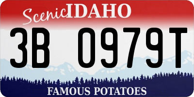 ID license plate 3B0979T