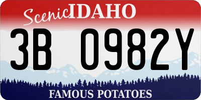 ID license plate 3B0982Y