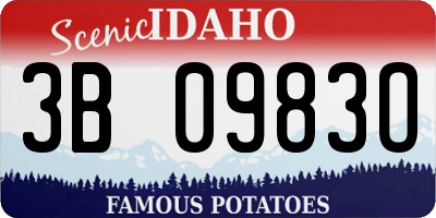 ID license plate 3B0983O