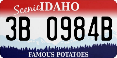 ID license plate 3B0984B