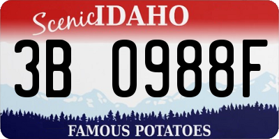 ID license plate 3B0988F