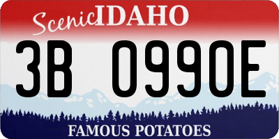 ID license plate 3B0990E