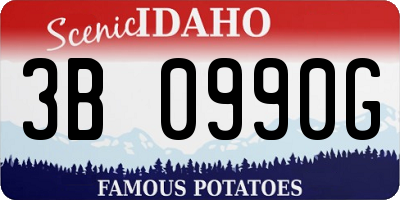 ID license plate 3B0990G