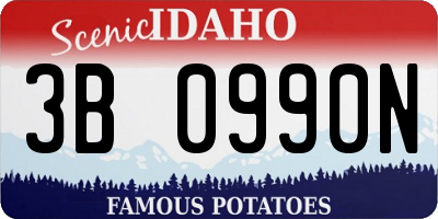 ID license plate 3B0990N