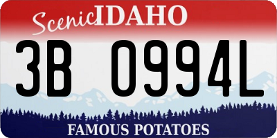 ID license plate 3B0994L