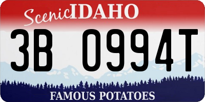ID license plate 3B0994T