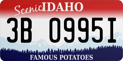 ID license plate 3B0995I
