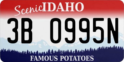 ID license plate 3B0995N