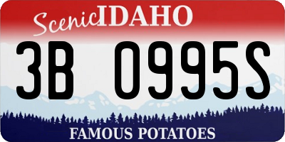 ID license plate 3B0995S