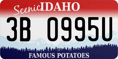 ID license plate 3B0995U