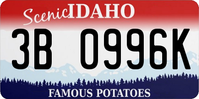 ID license plate 3B0996K