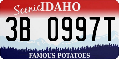 ID license plate 3B0997T