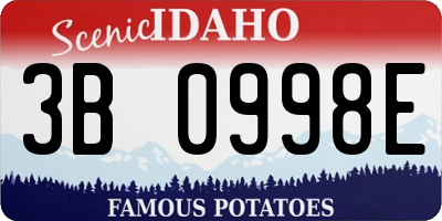 ID license plate 3B0998E