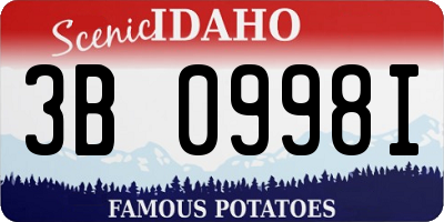 ID license plate 3B0998I