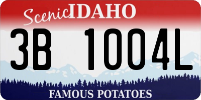 ID license plate 3B1004L