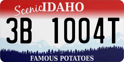 ID license plate 3B1004T