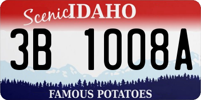 ID license plate 3B1008A