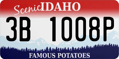 ID license plate 3B1008P