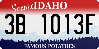 ID license plate 3B1013F