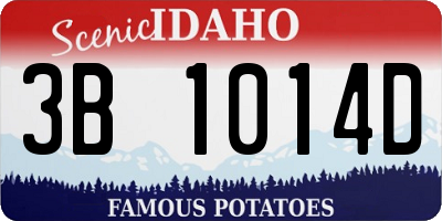 ID license plate 3B1014D