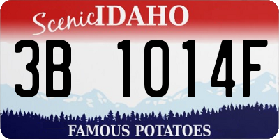 ID license plate 3B1014F