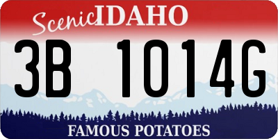 ID license plate 3B1014G