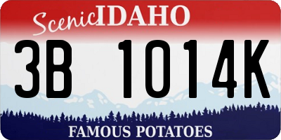 ID license plate 3B1014K