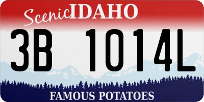 ID license plate 3B1014L