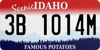 ID license plate 3B1014M