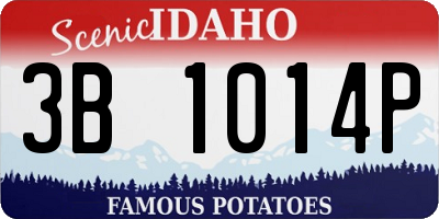 ID license plate 3B1014P
